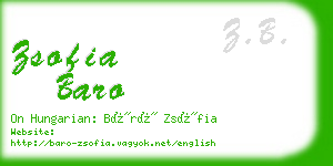 zsofia baro business card